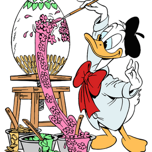 Painting Egg Donald Duck Easter Design | Iris DTF