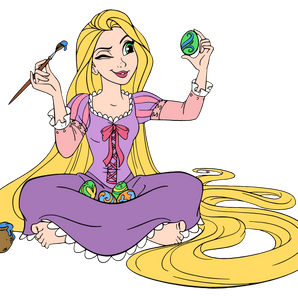 Tangled Rapunzel Easter Design - DTF Ready To Press