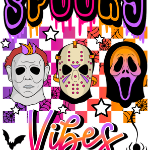Halloween Spooky Vibes Design - DTF Ready To Press