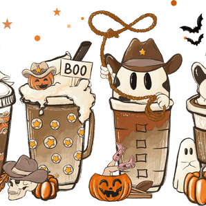 Halloween Coffee Design - DTF Ready To Press