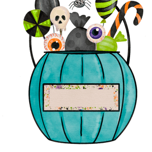 Halloween Blue Candy Bucket Design | Iris DTF