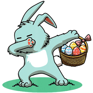 Dabbing Rabbit Easter Design - DTF Ready To Press