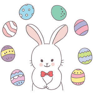 Cute Bunny Easter Design DTF-Ready to Press | Iris DTF