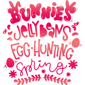 Bunnies Jellybeans Easter Design - DTF Ready To Press