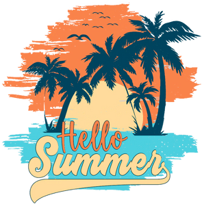 Hello Summer Design DTF-Ready to Press (V6) | Iris DTF