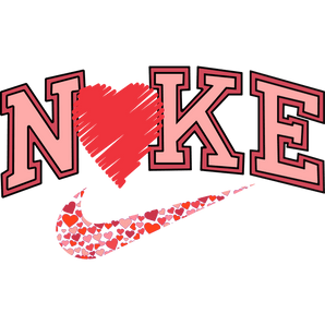 Nike Love Valentine's Day Design - DTF Ready To Press