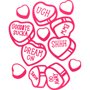 Valentine's Day Love Candy Design - DTF Ready To Press