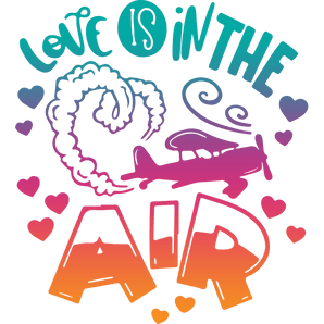 Valentine's Day Plane Design - DTF Ready To Press
