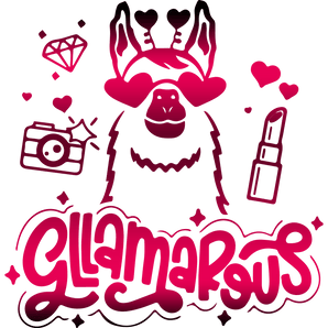 Valentine's Day Llama Design - DTF Ready To Press