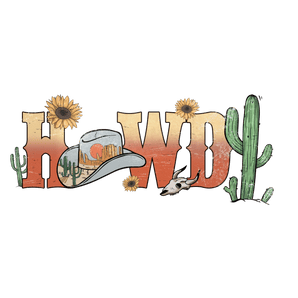 Howdy Western Wild Design - DTF Ready To Press