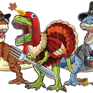 Thanksgiving Dino Design - DTF Ready To Press