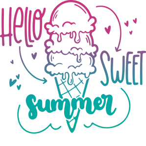Hello Sweet Summer Design - DTF Ready To Press