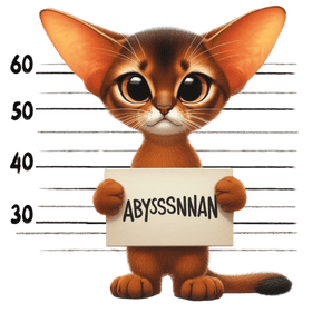 Abyssinian Cat Design - DTF Ready To Press