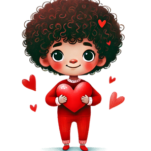 Valentine's Day Boy Holding A Big Heart Design | Iris DTF
