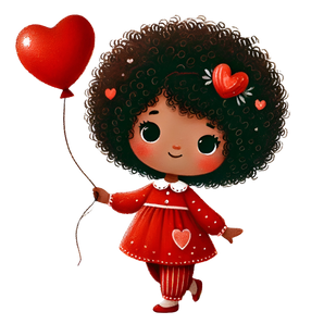 Girl Holding A Balloon Design | Iris DTF