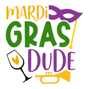 Mardi Gras Dude Design - DTF Ready To Press
