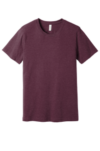 Bella + Canvas 3001CVC Unisex CVC Blend Short Sleeve T-Shirt – Heather Maroon