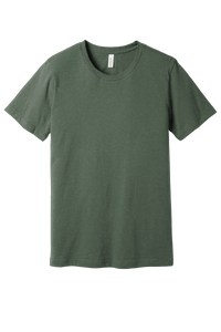 Bella + Canvas 3001CVC Unisex CVC Blend Short Sleeve T-Shirt – Heather Military Green