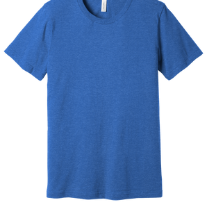 Bella + Canvas 3001CVC Unisex CVC Blend Short Sleeve T-Shirt – Heather True Royal
