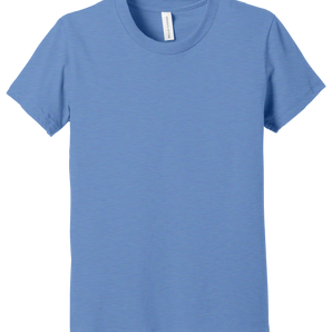 Bella + Canvas 3001YCVC Youth CVC Blend Short Sleeve T-Shirt – Heather Columbia Blue
