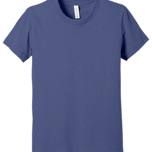 Bella + Canvas 3001YCVC Youth CVC Blend Short Sleeve T-Shirt – Heather Navy