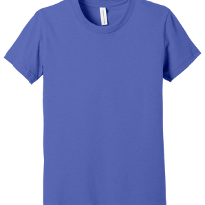 Bella + Canvas 3001YCVC Youth CVC Blend Short Sleeve T-Shirt – Heather True Royal