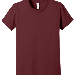 Bella + Canvas 3001Y Youth Jersey Short Sleeve T-Shirt – Maroon