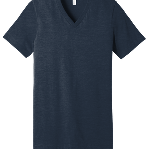 Bella + Canvas 3005CVC Unisex V-Neck CVC Blend Short Sleeve T-Shirt – Heather Navy