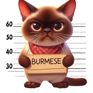 Sad Burmese Design - DTF Ready To Press