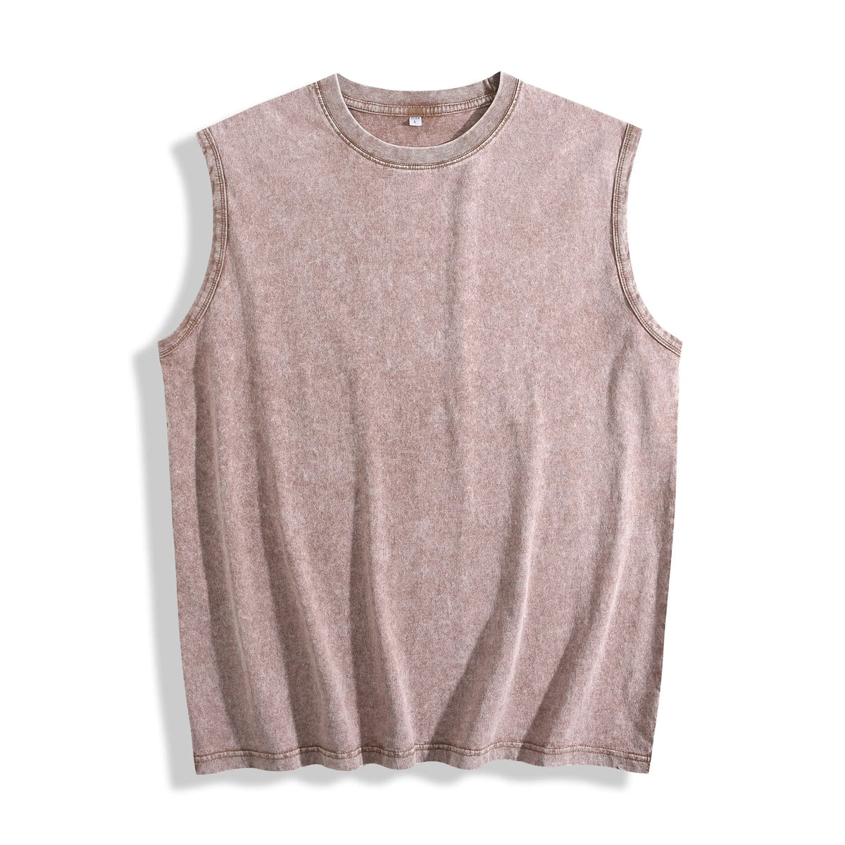 Acid Wash Distressed Sleeveless Top - Oversized Vintage Muscle Tee - Iris DTF 