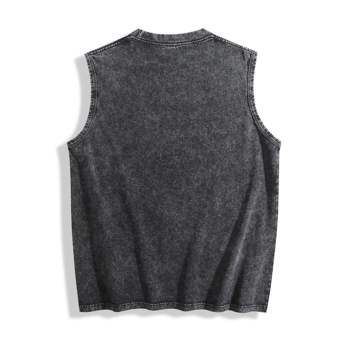 Acid Wash Distressed Sleeveless Top - Oversized Vintage Muscle Tee - Iris DTF 