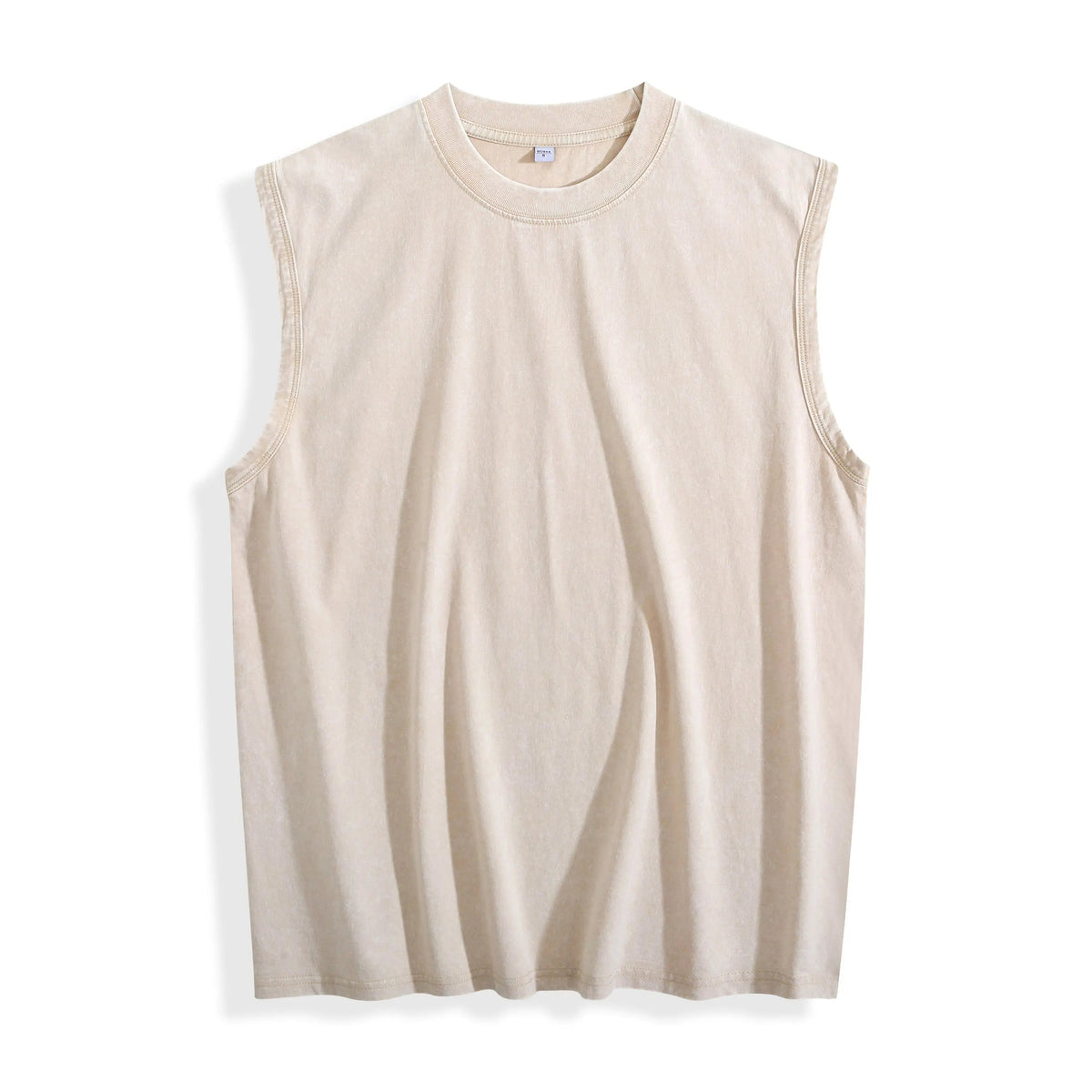 Acid Wash Distressed Sleeveless Top - Oversized Vintage Muscle Tee - Iris DTF 
