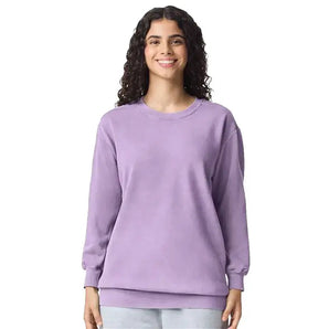 Comfort Colors 1566 Garment-Dyed Crewneck Unisex Sweatshirt - Iris DTF 