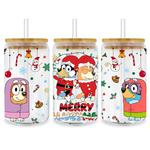 Bluey and Friends Glass Cup Wrap Ready to Press | Iris DTF