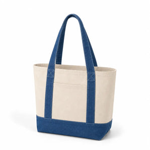 Iconic Denim Tote Bags with Front Pocket - DE238 - Iris DTF 
