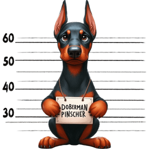 Sad Doberman Pinscher Design - DTF Ready To Press