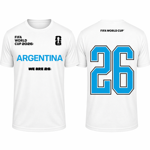 FIFA World Cup 2026 Argentina T-Shirt – Official "We Are 26" La Albiceleste Tee