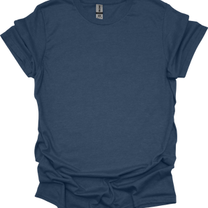 Gildan 64000 Unisex Softstyle Ringspun Short Sleeve T-Shirt – Heather Navy