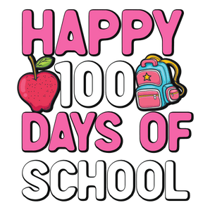 Happy 100 Days of School Apple Design | Iris DTF