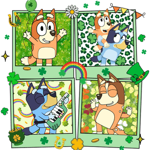 Saint Patrick's Day Bluey Party - DTF Ready To Press