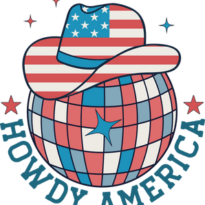 Howdy America Design - DTF Ready To Press