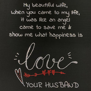 19011 Love By Husband Rhinestone | Iris DTF