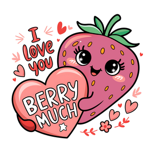 Valentine I Love You Berry Much Design | Iris DTF
