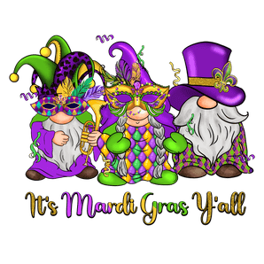It's Mardi Gras Y'all Gnome DTF-Ready to Press | Iris DTF