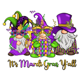It's Mardi Gras Y'all Gnome DTF-Ready to Press | Iris DTF
