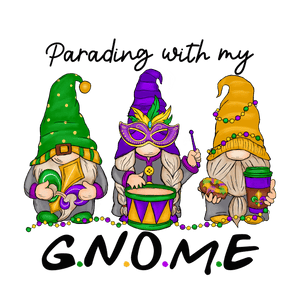 Parading with My Gnome Mardi Gras Design | Iris DTF