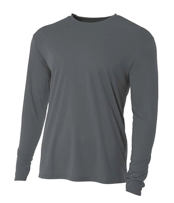 A4 N3165 Cooling Performance Long Sleeve Crew - Iris DTF 