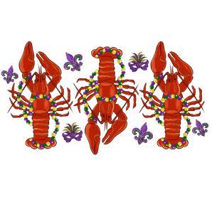 Mardi Gras Carnival Lobster Design | Iris DTF