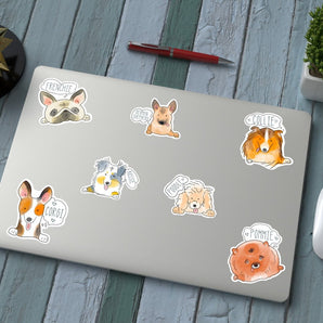 UV DTF - Cute Dog PC Sticker Pack