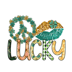 Lucky St Patrick's Peace Design - DTF Ready To Press